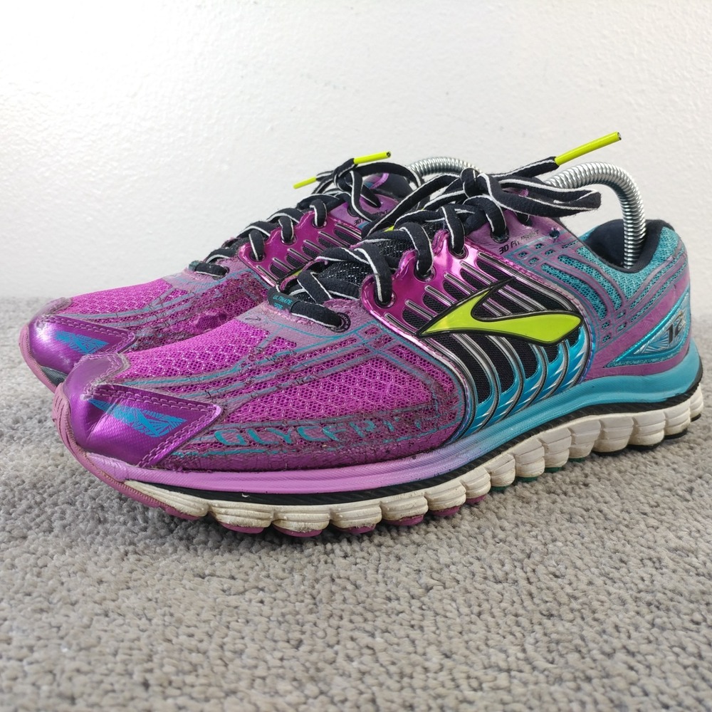 Brooks Glycerin 12 Womens Size 9.5 Running Shoes Purple Blue 1201121B761